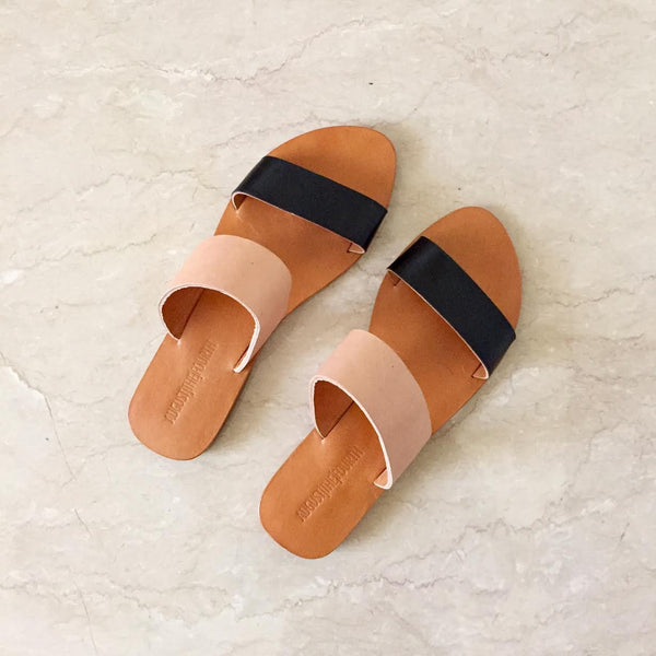 CHLOE Slides - Blush/ Black