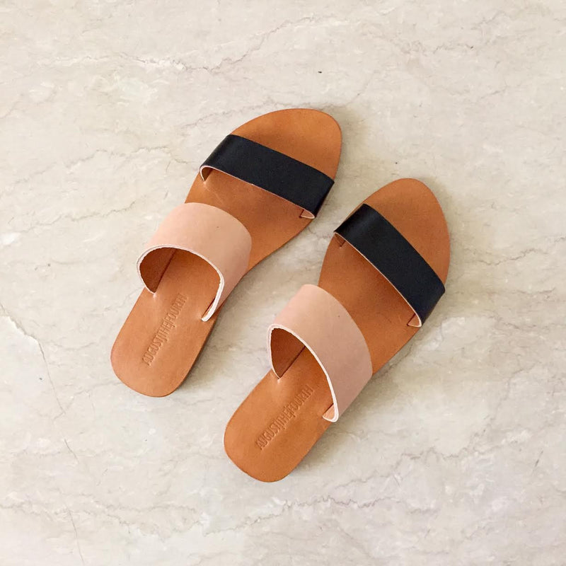 CHLOE Slides - Blush/ Black